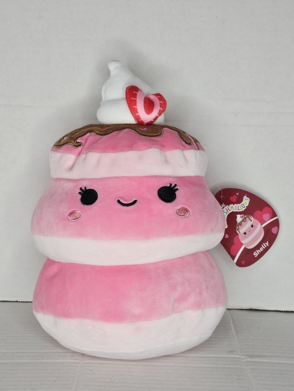 New Squishmallows Shelly 8" Valentines Day Pink Pancake Plush Stuffed Toy